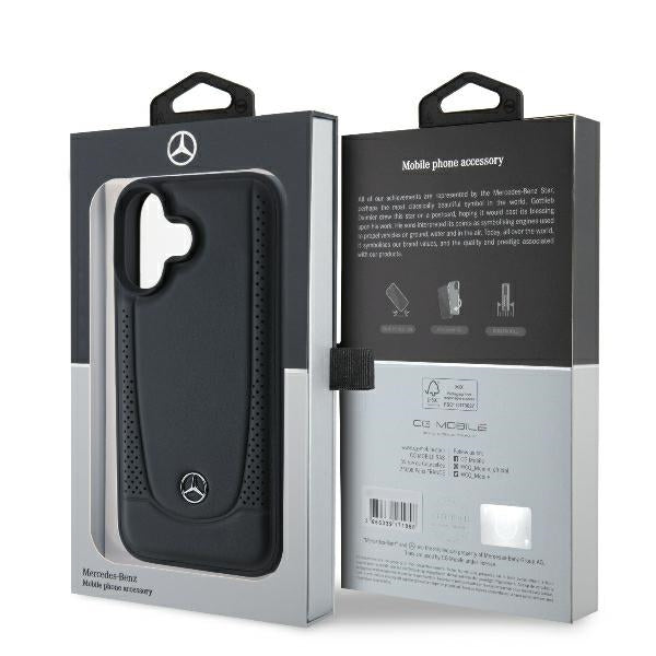 Mercedes Leather Urban iPhone 16 Plus Case - Black