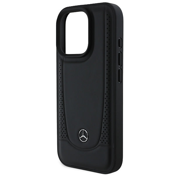 Mercedes Leather Urban Case for iPhone 16 Pro Max - Black
