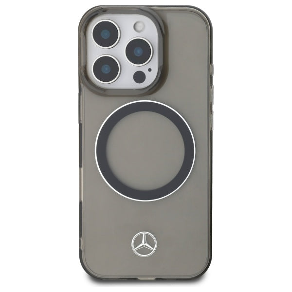 Mercedes Silver Ring MagSafe iPhone 16 Pro Case - Black