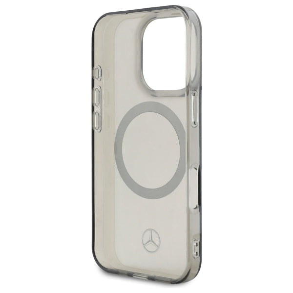 Mercedes Silver Ring MagSafe iPhone 16 Pro Case - Black