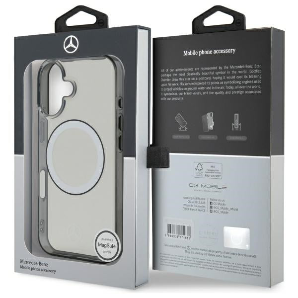 Mercedes Printed Logo MagSafe iPhone 16 Case - Clear