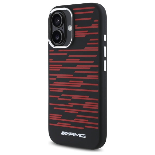 AMG Silicone Graphics MagSafe case for iPhone 16 - black