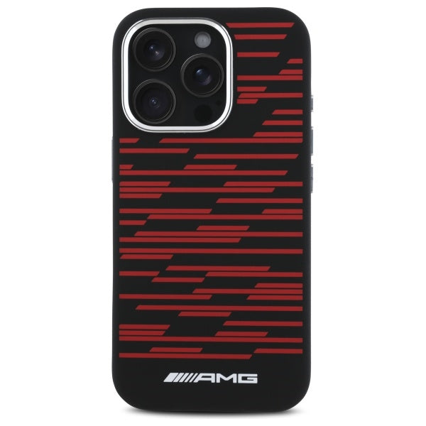 AMG Silicone Graphics MagSafe Case for iPhone 16 Pro Max - Black