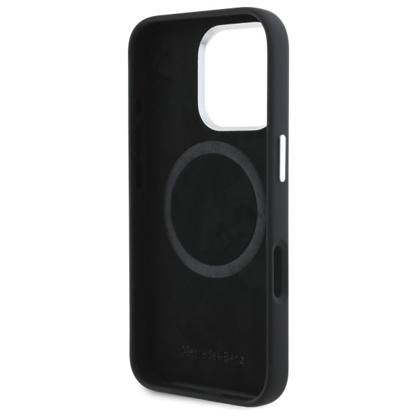 Mercedes MEHMP16L23SUVSK iPhone 16 Pro 6.3" black/black hardcase Silicone Vertical Tonal Stripes MagSafe