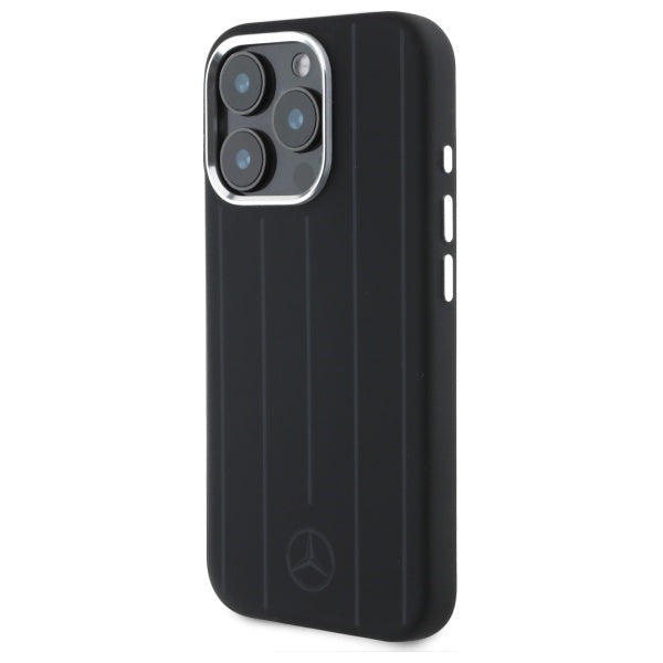 Mercedes MEHMP16L23SUVSK iPhone 16 Pro 6.3" black/black hardcase Silicone Vertical Tonal Stripes MagSafe