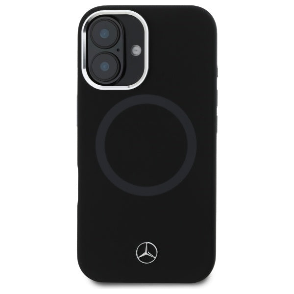 Mercedes MEHMP16S23SUTTK iPhone 16 6.1" black/black hardcase Silicone Tonal Logo MagSafe