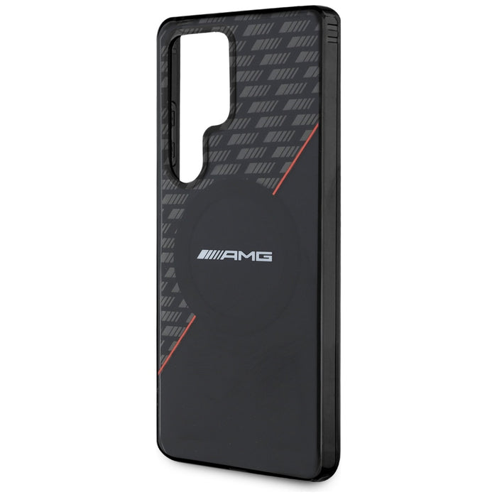 AMG Double Layer Rhombs MagSafe Case for Samsung Galaxy S25 Ultra - Black/Red