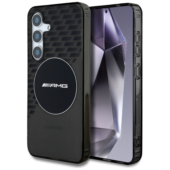 AMG Transparent Rhombs MagSafe Case for Samsung Galaxy S25 - Black