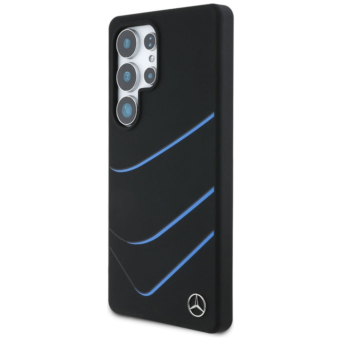 Mercedes Silicone Contrasted Curves MagSafe Case for Samsung Galaxy S25 Ultra - Black