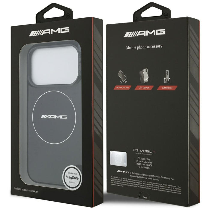 AMG Double Layer Transparent Smocked MagSafe Case for iPhone 17 Pro - Black