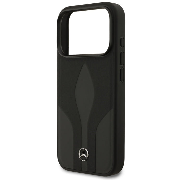 Mercedes Leather The Move MagSafe Case for iPhone 17 Pro - Black