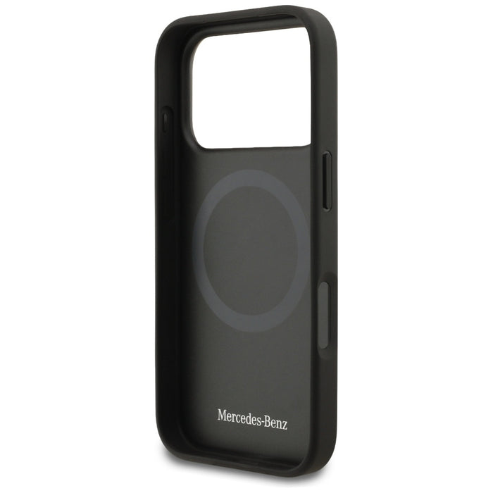 Mercedes Leather The Move MagSafe Case for iPhone 17 Pro - Black