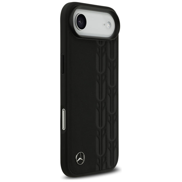 Mercedes Leather Laurel Leaves MagSafe Case for iPhone Air - Black