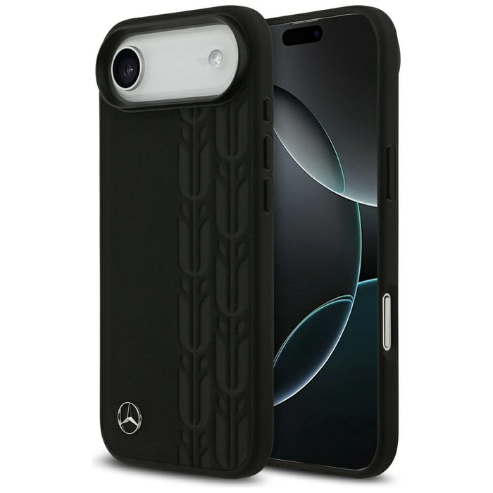 Mercedes Leather Laurel Leaves MagSafe Case for iPhone Air - Black