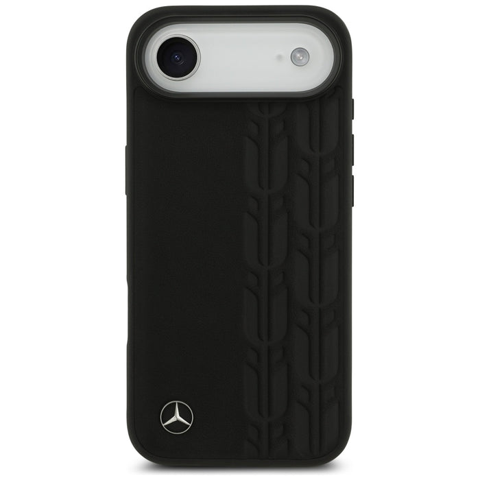 Mercedes Leather Laurel Leaves MagSafe Case for iPhone Air - Black
