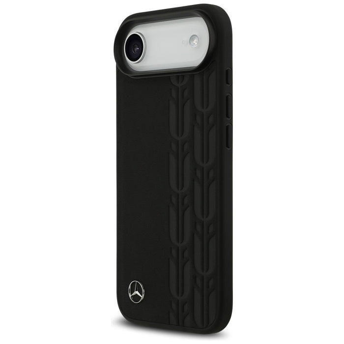 Mercedes Leather Laurel Leaves MagSafe Case for iPhone Air - Black