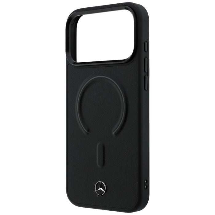 Mercedes Leather 3D MagSafe Case for iPhone 17 Pro - Black