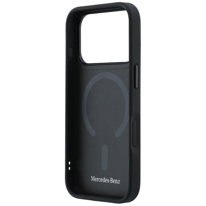 Mercedes Leather Mesh with Bow Line MagSafe Case for iPhone 17 Pro - Black