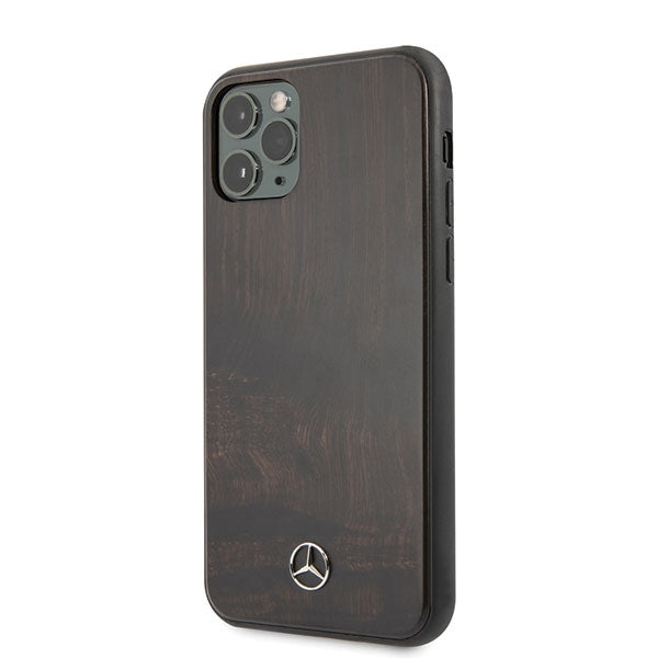 Mercedes Wood Line Rosewood case for iPhone 11 Pro Max - brown