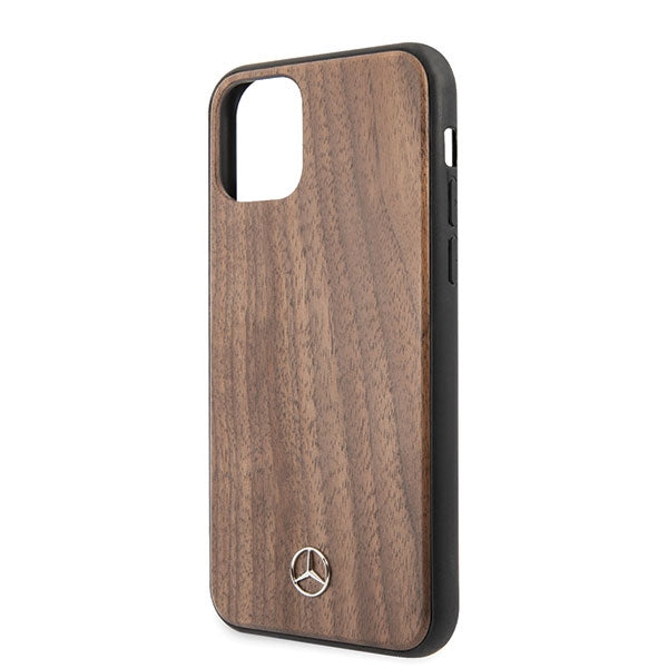 Mercedes Wood Line Walnut Case for iPhone 11 Pro Max - Brown