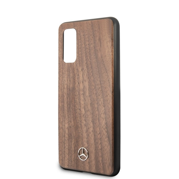 Mercedes Wood Line Walnut Case for Samsung Galaxy S20 - Brown
