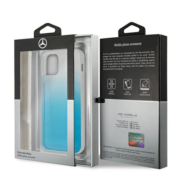 Mercedes Transparent Line Case for iPhone 12 / iPhone 12 Pro - Blue