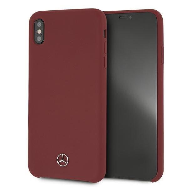 Mercedes Silicone Line Case for iPhone Xs Max - Red