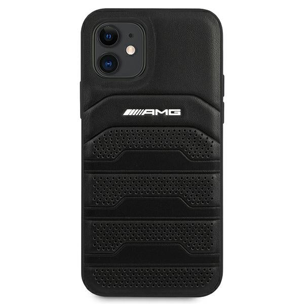 AMG Leather Debossed Lines case for iPhone 12 mini - black