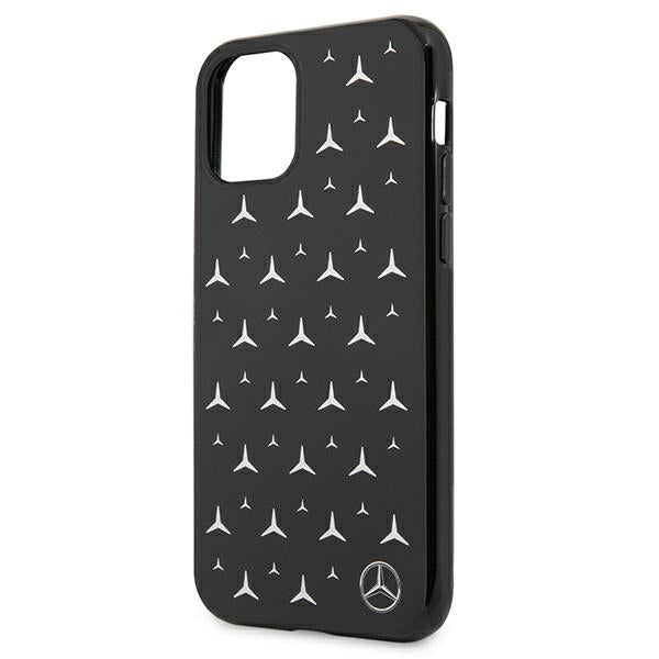 Mercedes Silver Stars Pattern Case for iPhone 11 / Xr - Black