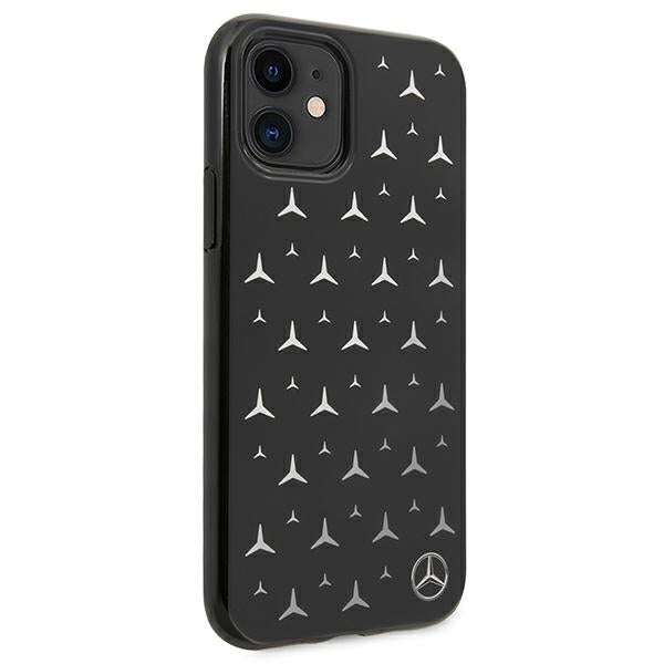 Mercedes Silver Stars Pattern Case for iPhone 11 / Xr - Black