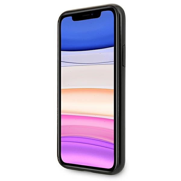Mercedes Silver Stars Pattern Case for iPhone 11 / Xr - Black