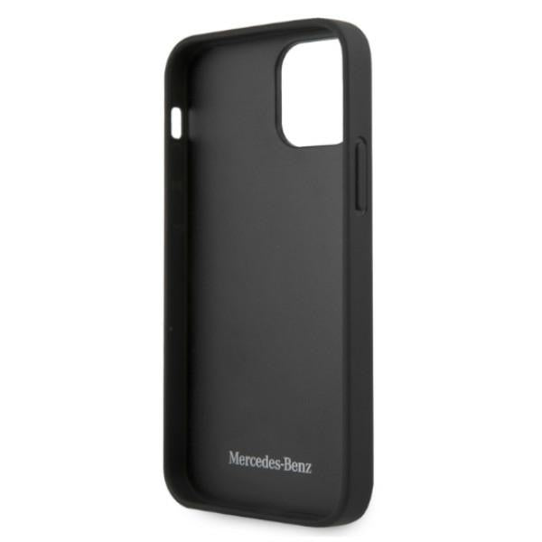 Mercedes Leather Perforated Area Case for iPhone 12 Pro Max - Black