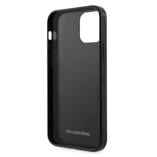 Mercedes Silver Stars Pattern Case for iPhone 12 Pro Max - Black