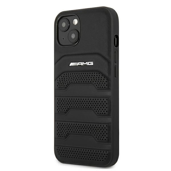 AMG Leather Debossed Lines case for iPhone 13 mini - black