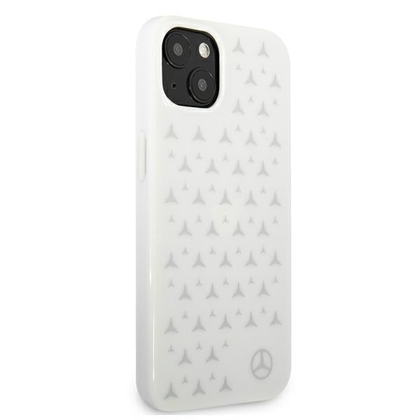 Mercedes Silver Stars Pattern Case for iPhone 13 - White