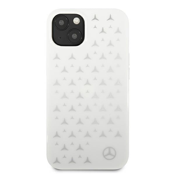 Mercedes Silver Stars Pattern Case for iPhone 13 mini - White