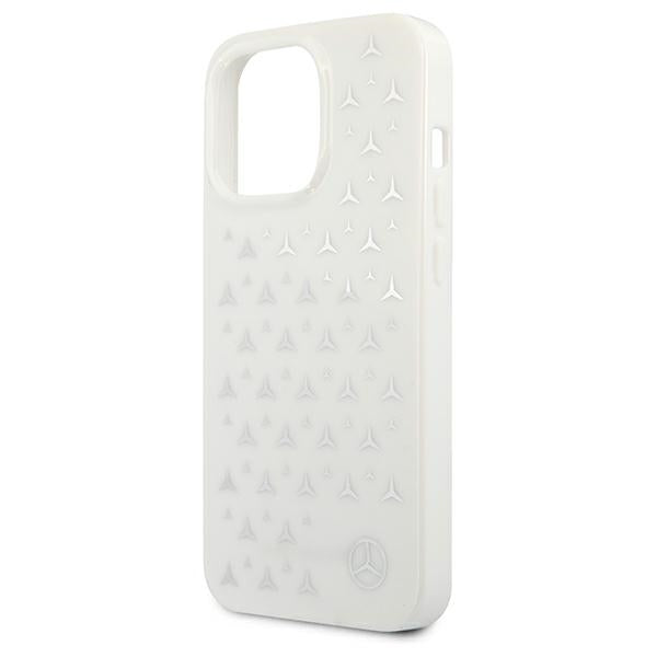 Mercedes Silver Stars Pattern Case for iPhone 13 Pro Max - White