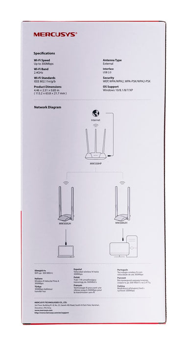 Mercusys 300Mbps High Gain Wireless USB Adapter