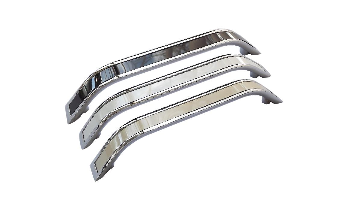 FURNITURE HANDLE 128MM CHROME WHITE VLX