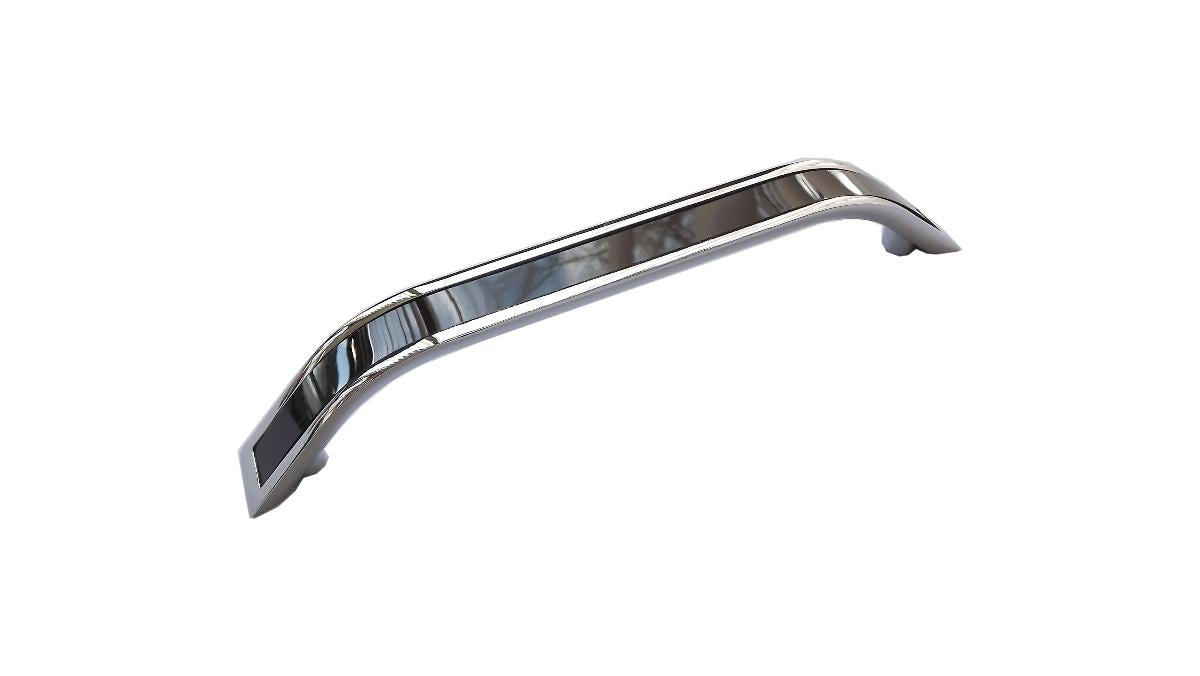 FURNITURE HANDLE 128MM CHROME BLACK VLX