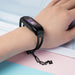 Metal bracelet for Xiaomi Mi Band 3 / 4 / 5 / 6 band strap - black - Smartwatch straps and cases<<<HurtelXML
