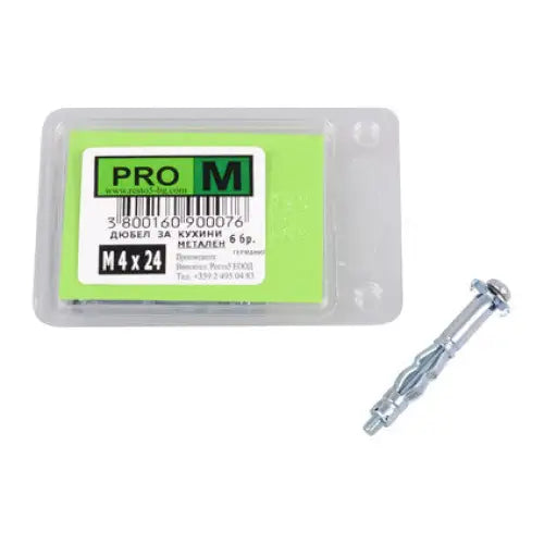 METAL DOWEL FOR CAVITIES F4X45MM 6 PCS PRO M - Комплекти дюбели<<<Дюбели<<<Инструменти и железария<<<Praktiker