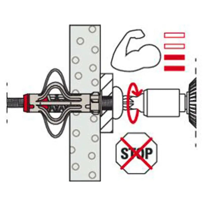 METAL DOWEL FOR CAVITIES F6X55MM FISCHER DuoHM 4x55 S - Комплекти дюбели и винтове<<<Дюбели<<<Инструменти и