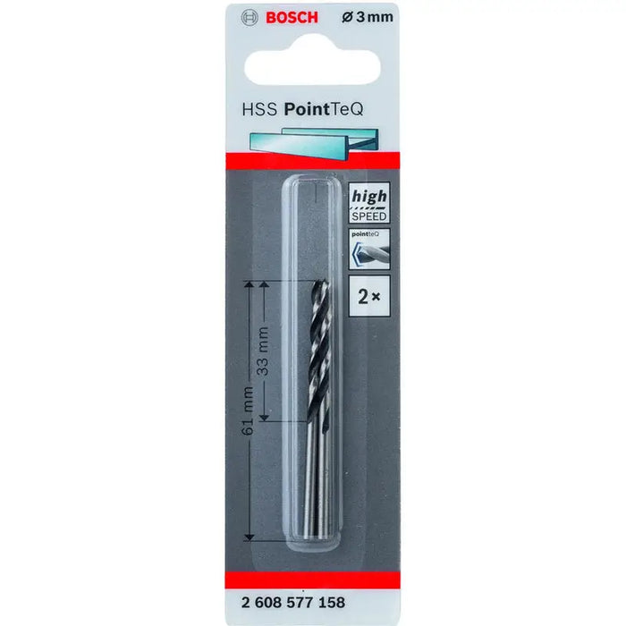 METAL DRILL BOSCH HSS PointTeQ 3x33x61 - Свредла<<<Консумативи за електроинструменти<<<Инструменти и