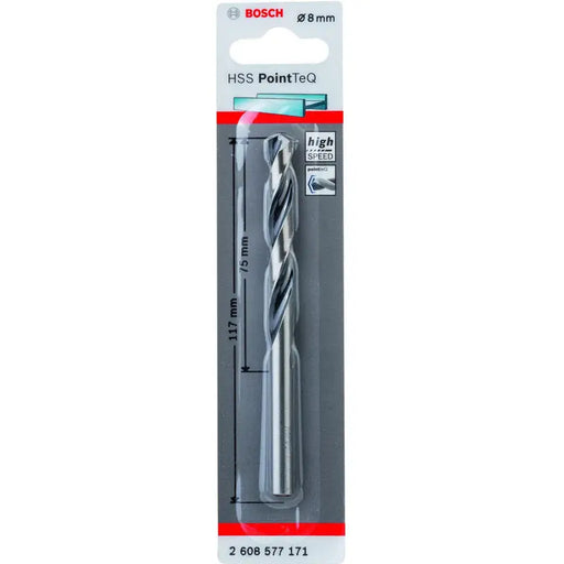 METAL DRILL BOSCH HSS PointTeQ 8x75x117 - Свредла<<<Консумативи за електроинструменти<<<Инструменти и