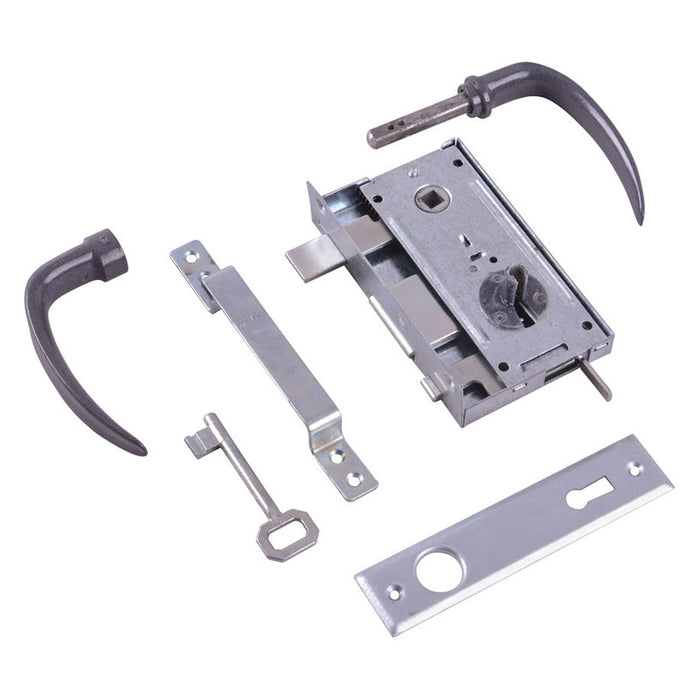 LOCK WITH LEFT HANDLE METAL 201609