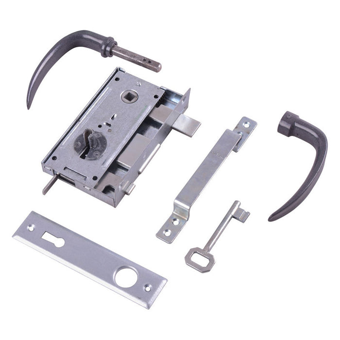 LOCK WITH HANDLE RIGHT METAL 201610