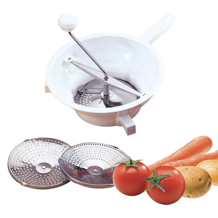 TOMATO GRINDER WITH 3 DISCS SPRING METALTEX