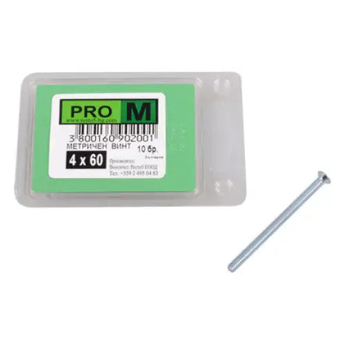 METRIC SCREW 10 PCS. PRO M 4 x 60 MM - Болтове и гайки<<<Винтове и болтови съединения<<<Инструменти и