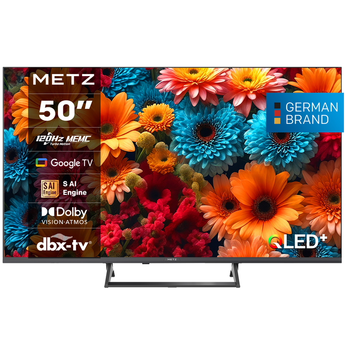 METZ TV 50" 50MQF7500Z UHD QLED SMART TV, 120Hz, 4K, Google TV, 126.0cm
